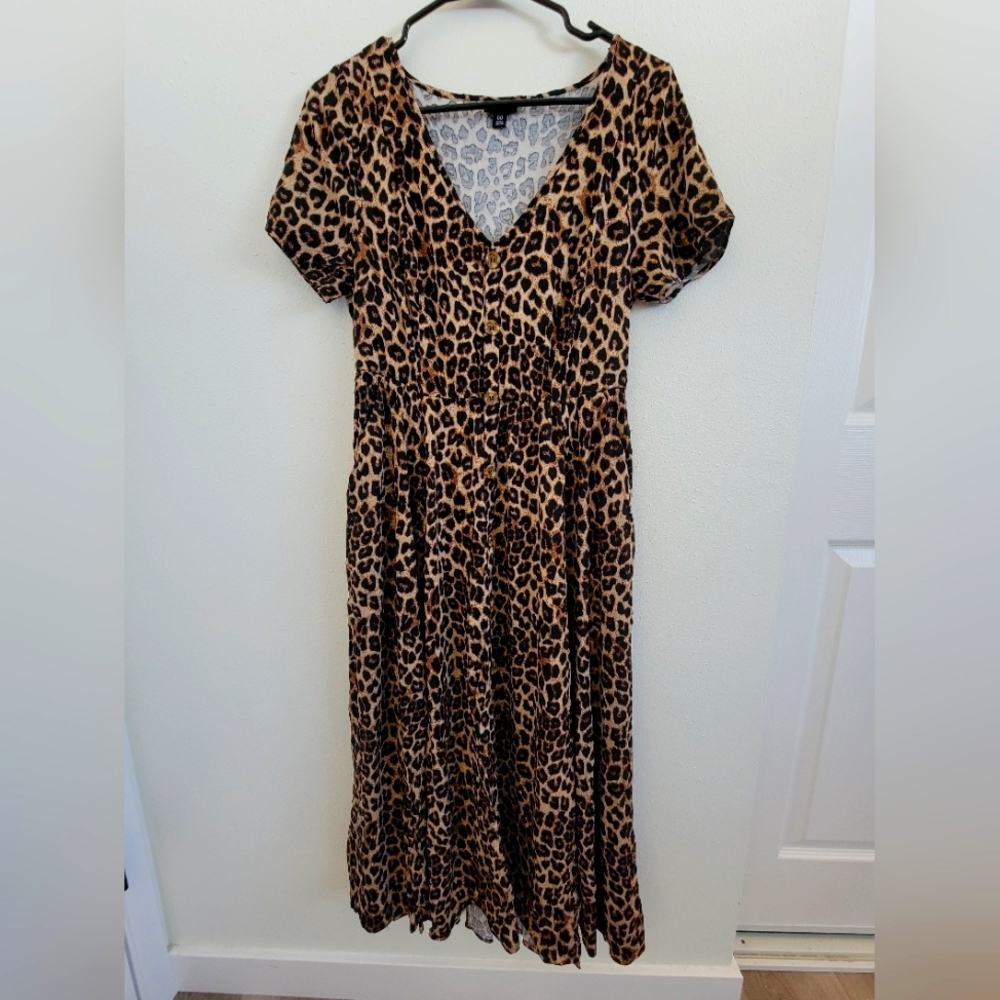 Torrid Leopard Print Midi Dress